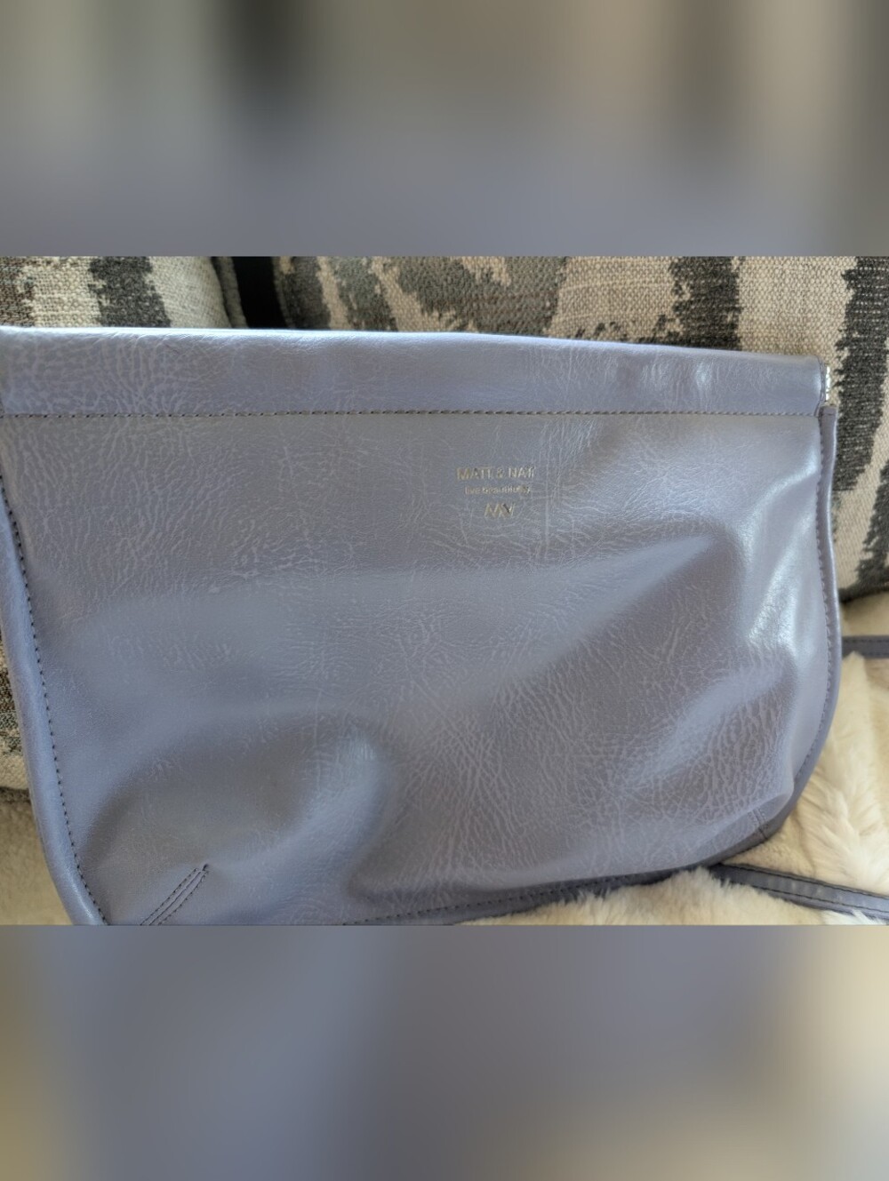 Matt And Nat Lavender Slate Gray Crossbody Clutch